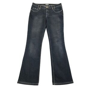 Squeeze Jeans Womens 11 Blue Denim Flare Boot Cut Dark Wash